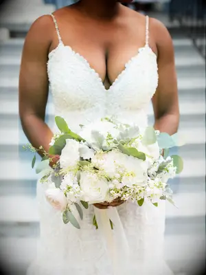 This hand-tied wedding bouquet is a sure-fire showstopper.