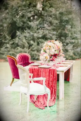 Velvet wedding table runner inexpensive wedding decor