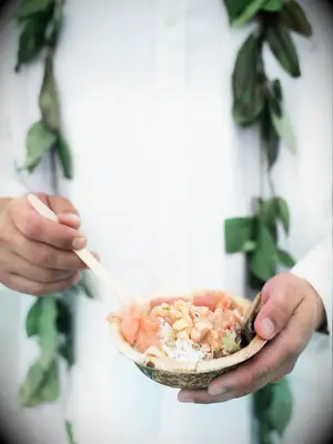Poke bowl for your summery beachside wedding reception