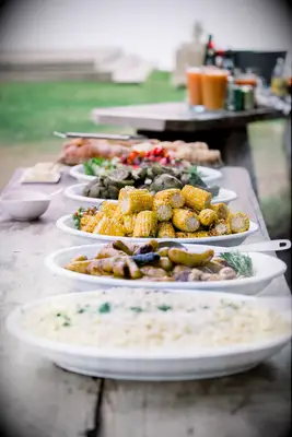 Tasty BBQ buffet for your wedding reception food ideas