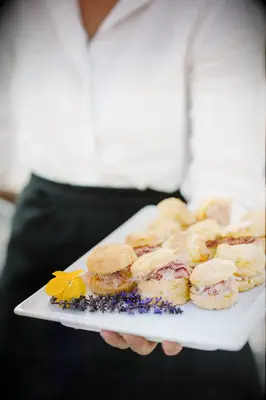 Ham and cheese scone bites for your wedding reception