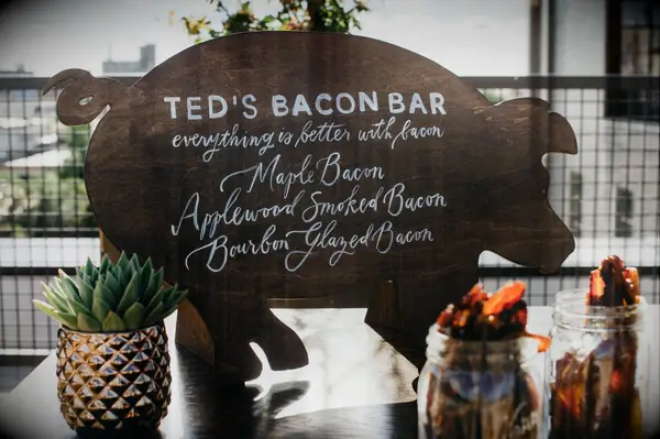 Bacon bar for your summery wedding reception food ideas