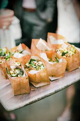 Mini salads for your wedding cocktail hour ideas