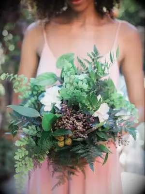 fern-filled bouquet
