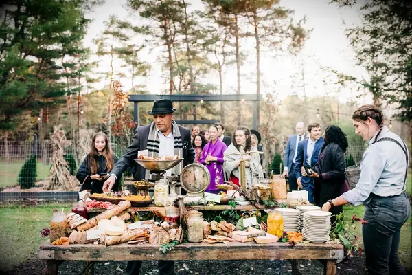 Farm to Table Food Display wedding buffet idea