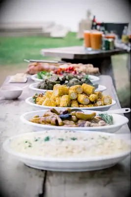 Casual Family-Style Inspired Wedding Buffet