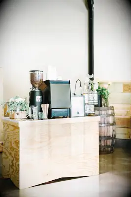 wedding drink station idea latte bar with espresso machine