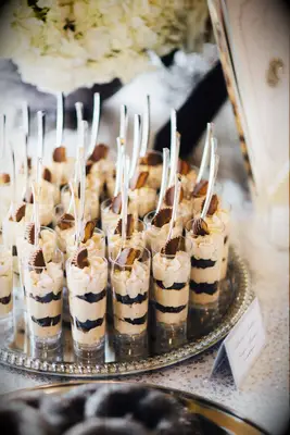 Mini peanut butter and chocolate parfaits. 