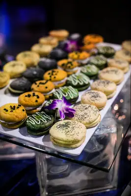 Tray of assorted mini whoopie pies.