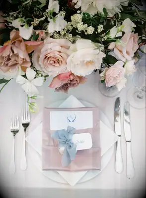 Bow Favor Wedding Place Card