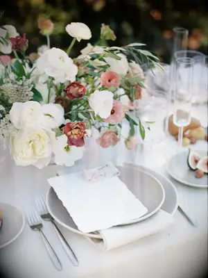 simple gray place setting