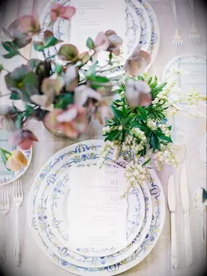 classic wedding place setting