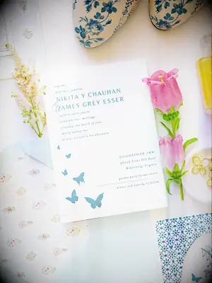 Floral summer wedding invitation