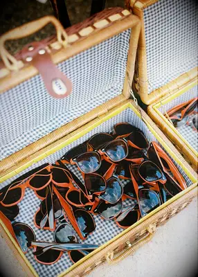 Summer wedding sunglasses in box