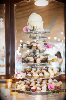 Whimsical Cupcake Wedding Cake