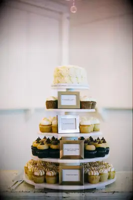 Modern Wedding Cupcake Tower Display