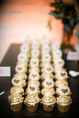 Glamorous Gold Sprinkles Wedding Cupcakes