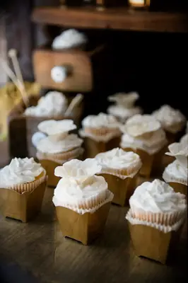 Elegant White Wedding Cupcakes