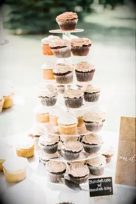 Chocolate Wedding Cupcake Tiered Display