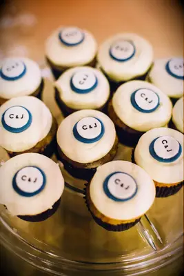 Monogrammed Wedding Cupcakes