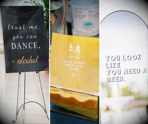 Wedding bar and cocktail quote ideas