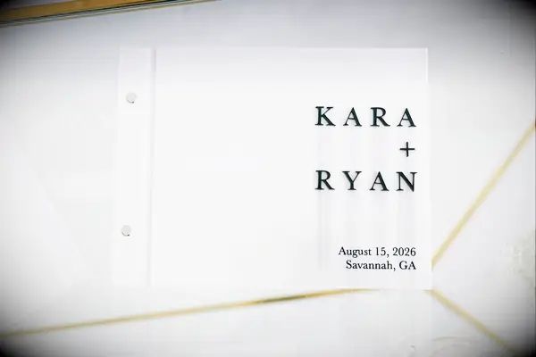 Acrylic polaroid wedding guest book 