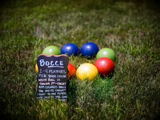 Bocce ball wedding game