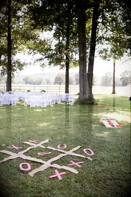 Giant tic tac toe wedding game