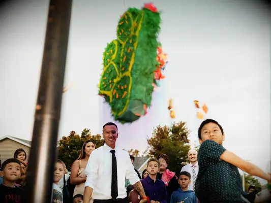 Piñata at wedding