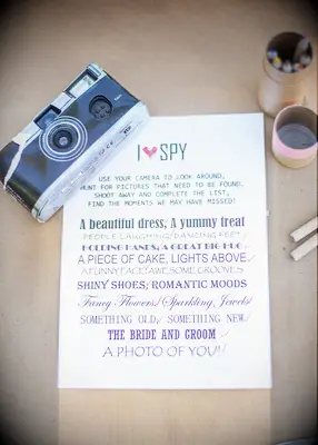 I-Spy wedding game
