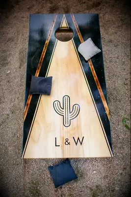 Custom corn hole set for wedding
