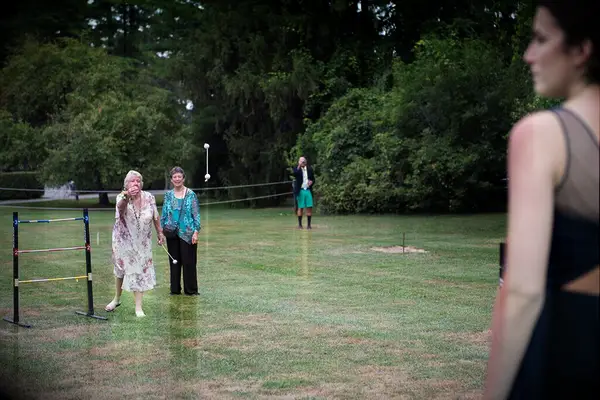 Ladder golf wedding lawn game