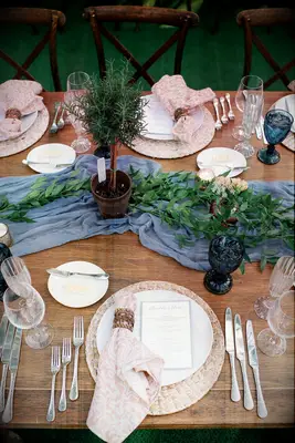 Small topiary wedding centerpiece