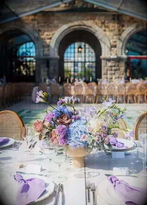 Pastel floral centerpiece