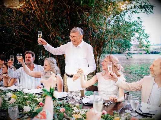 Family-style dinner wedding food trend