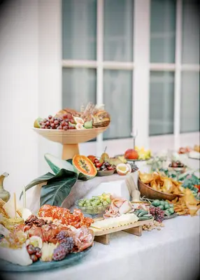 Large grazing tables wedding food trend