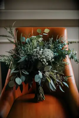 Greenery bouquet with eucalyptus for your wedding day