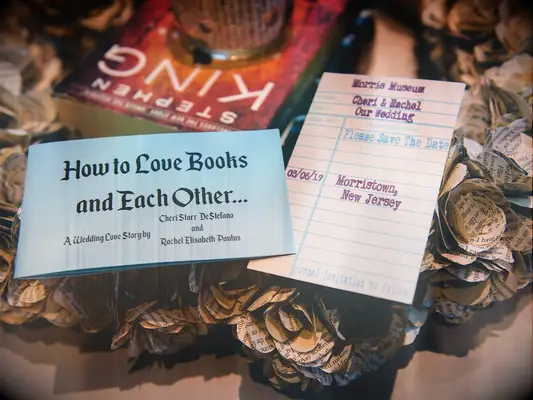 Library card save-the-date idea