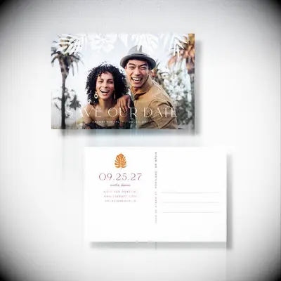 Postcard save-the-date idea
