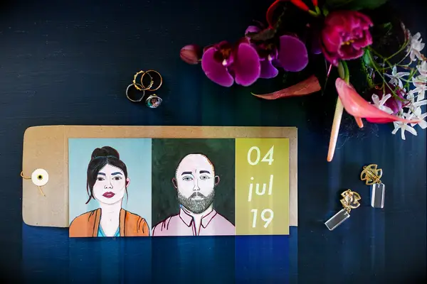 Custom illustration save-the-date idea