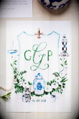 Custom crest save-the-date idea