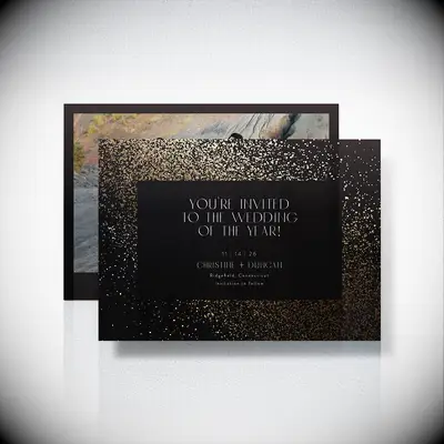 Foil save-the-date idea