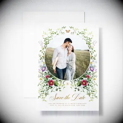 Floral save-the-date idea