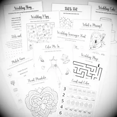 Make your own booklet wedding coloring pages