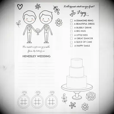 LGBTQ+ wedding coloring page for kids