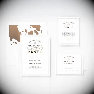 Western Denim Wedding Invitations