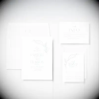 Accent Leaf Wedding Invitations