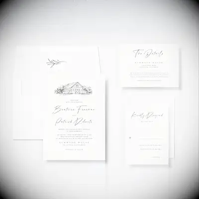 Romantic Setting Wedding Invitations