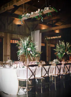 Rustic Wooden Chandeliers With Hanging Greenery