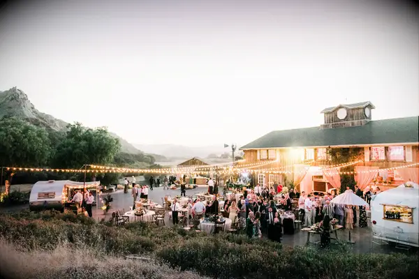 Reception Space Decorated with String Lights